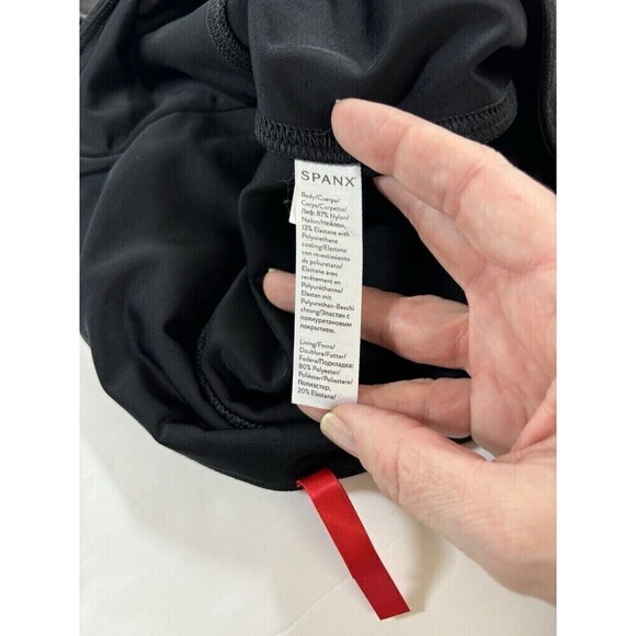 Spanx Faux Leather Leggings Black Medium Skinny Leg - Picture 6 of 12